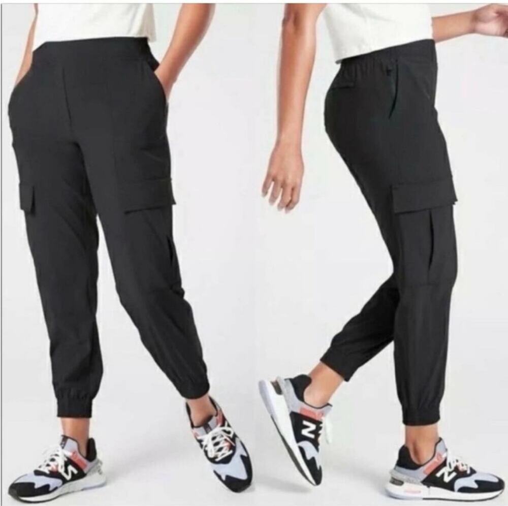 Athleta Pants Womens 6 Black Chelsea Utility Jogger Athletic Casual Travel Cargo